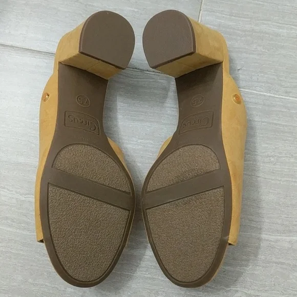 Circus by Sam Edelman Suzanna Open Toe Mules in Mustard Yellow Sz 7.5 - Picture 6 of 7